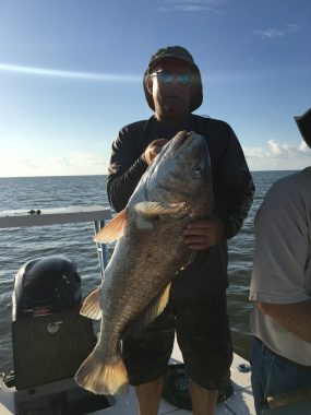 St George Island Fishing Charters - Huge Drum caught on charter