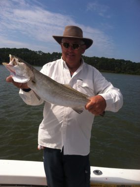Apalachicola Fishing - Man holding an Aplachicola Trout